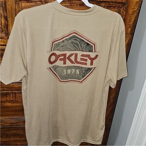 Oakley Beige Graphic Tee for Men